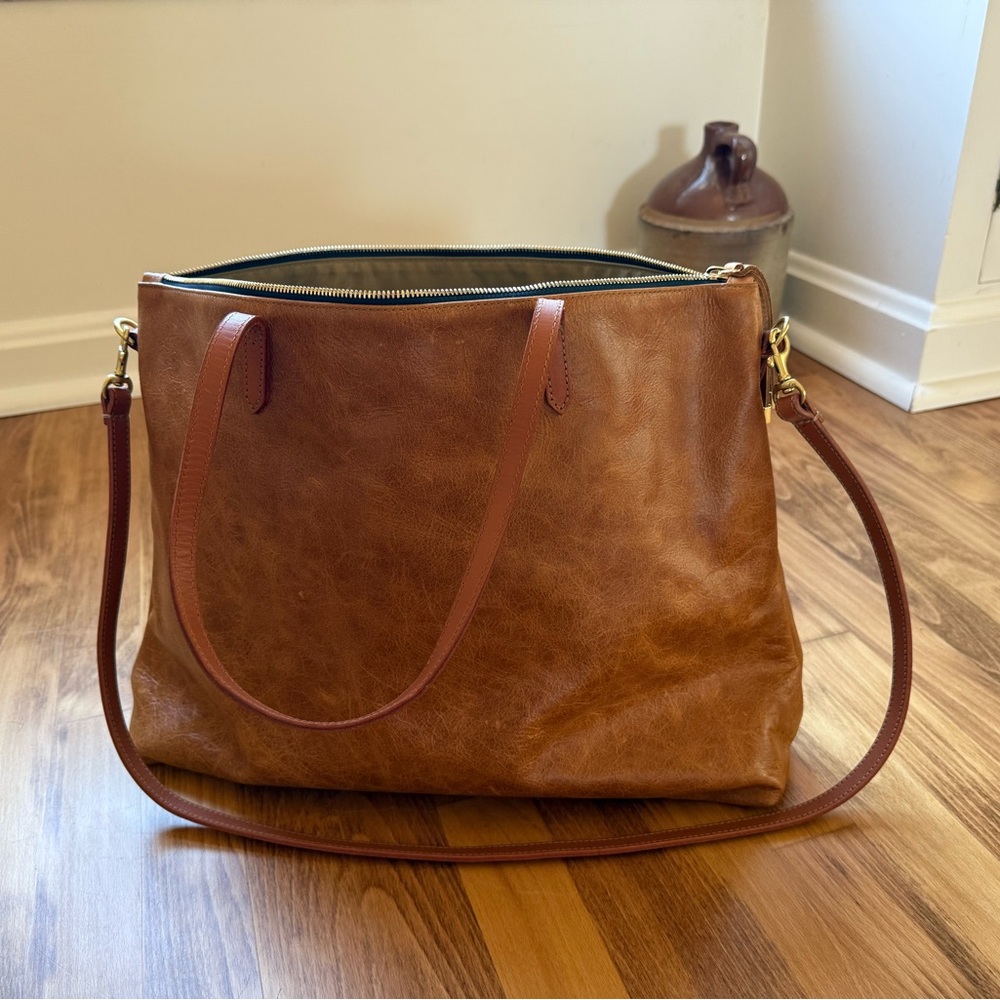 K. Slade American Made Leather Carryall Tote - Picture 3 of 16